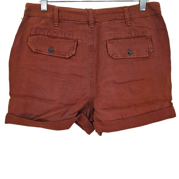 Bella Dahl Womans size 29/10 Sedona Cuffed Utility Shorts Linen Blend Denim NEW - Picture 3 of 7